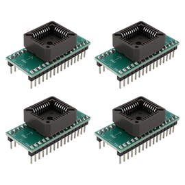 OTOTEC Pack of 4 PLCC32 to DIP32 Programmer IC Adapter Socket Compatible with Willem Compatible with Xeltek for TL866 II Plus