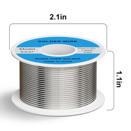 Cable de soldadura 63/37 con núcleo de colofonia, ideal para placas de circuito y reparaciones eléctricas (1.0 mm, 100 g)