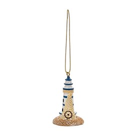 Beachcombers Blue Lighthouse Ornament Blue