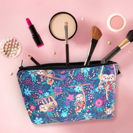 APOMOONS Cosmetic bag, travel toiletry bag, toiletry bag organiser, travel make-up bag, wash bag for girls and men (sloth pattern)