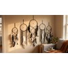 5 Pack Moon Phase Dreamcatcher Set Boho Wall Decor, Boho