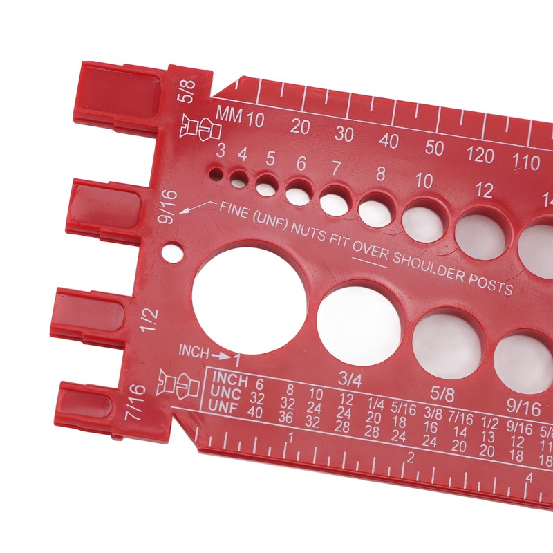 Nut Bolt Thread Gauge ABS Highly Accurate Portable Bolt Nut