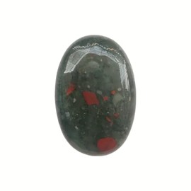 Sunshcat Natural African Bloodstone Mini Oval Palm Crystal and Healing Massage Spa Herapy Energy Stone,Crystal Spa Chakra Stone
