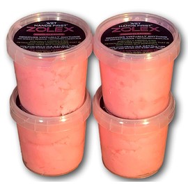 Zolex Water Activated Cherry Hand Cleaner for Hard Working Hands | Stain Remover for Heavy Duty Workers | Grease Remover for Mechanics and Industrial Workers - Non-Toxic Petroleum Free (Starter Pack - 4 Personal-Sized Tubs)