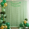 20x10ft Green Tulle Backdrop Curtain with Lights String for Parites,