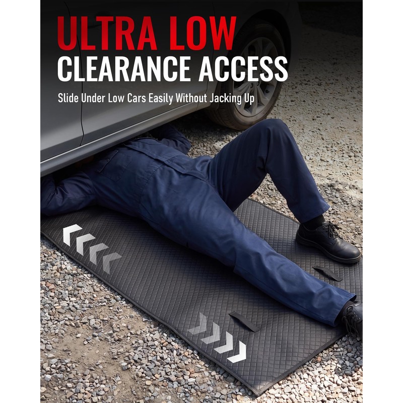 Magic Creeper Rolling Mat, 60" x 28" Portable Under Car