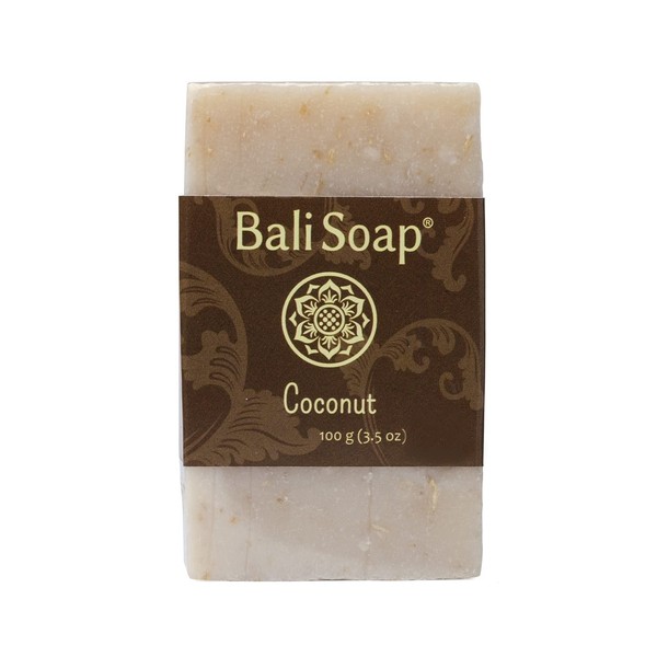 Bali Soap - Coconut Natural Soap - Bar Soap for Men & Women - Bath, Body and Face Soap - Vegan, Handmade, Exfoliating Soap - 6 Pack, 3.5 Oz each