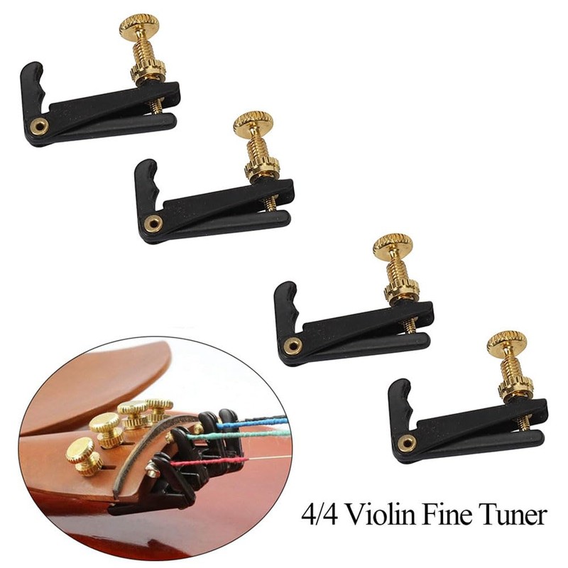 TUOREN 8Pcs/Set Violin Fine Tuner String Adjuster Metal Fine Tuner
