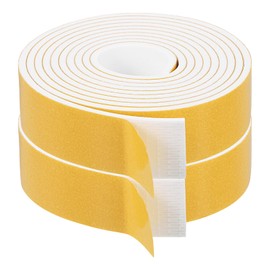uxcell 1 Roll Foam Weather Stripping, 1" Wide X 1/8" Thick X 6.56 Ft Door Seal Strip Adhesive Foam Tape White Insulation Strip for Door Window