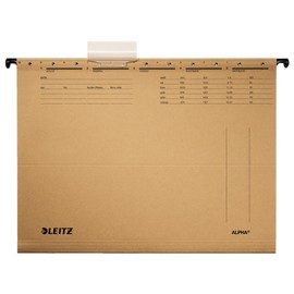Leitz Alpha 1915-00-00 A4 Suspension File, Natural Brown Pack of 1