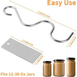 Peanut Butter Stirrer Nut Butter Stirrer, 1Pc Stainless Steel Butter Stirrer, Stainless Steel Butter Mixer Peanut Butter Stirrer Nut Butter Stirrer, Stainless Steel Peanut Butter Manual Stirrer