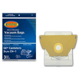 EnviroCare Replacement Micro Filtration Vacuum Cleaner Dust Bags Made to fit GE Canisters CN-1 3 Pack