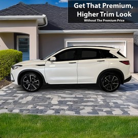 BOGAR TECH DESIGNS Side Window Chrome Delete Overlay Compatible with Infiniti QX50 2019-2025, Gloss Black