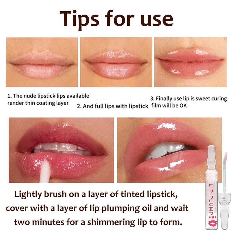 Lip Plumper, Instant Volumizing Lip Plumping Gloss, Longlasting Hydrating Moisturizing