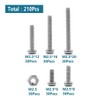 XSAJU Hex Bolt Nut M2.5 Hex Hole Screw Set of