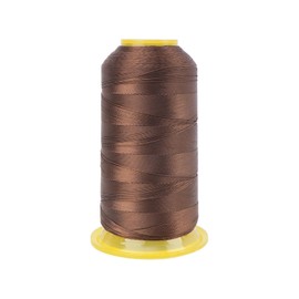 FOGAWA Bonded Nylon Sewing Thread 1200 Meters Brown Sewing Thread 210D/3 Strong Polyester Thread for Upholstery Leather Jeans Canvas Tarp Tent Beading