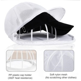 JJQHYC Cap Washing Machine Shape, Cap Washer for Baseball Caps, Laundry Net, Washing Rack, Cap Washing for Adults and Children, White