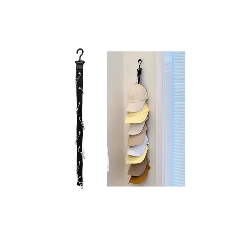 Hat Hanger, Storage, Transparent Hook, Non-marking Clip, Lightweight 2.6 oz