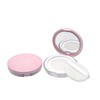 Plastic Loose Powder Compact Container with Velvet Powder puff Mirror