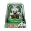 3 Pandas Family Heads Bob & Shake Solar Power Figurine