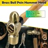 WEDO Brass Ball Peen Hammer 32 oz(2lb), Ball Pein Hammer