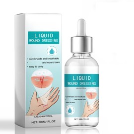 Liquid Wound Dressing,New Skin Liquid Plaster for Wounds,Waterproof & Breathable,Skin Glue,Quick Drying,Wound Stick Protective,Transparent Drop Dressing for Human,Wounds Protection Film