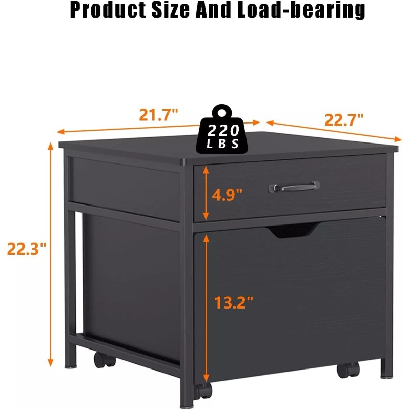 GDLF Mini Fridge Stand with Storage, Heavy Duty Fridge Table
