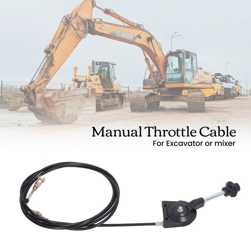 Creative.C Excavator Throttle Control Cable 2.5M 8.2ft Manual Flexible Throttle