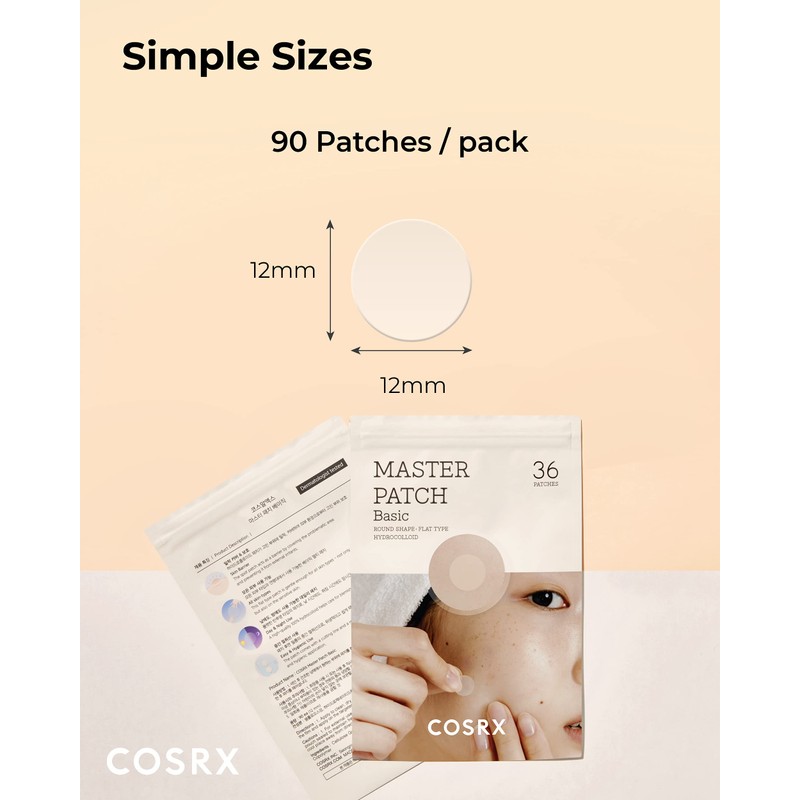 COSRX Master Patch Basic Value Pack, Overnight Acne Patch Hydrocolloid,
