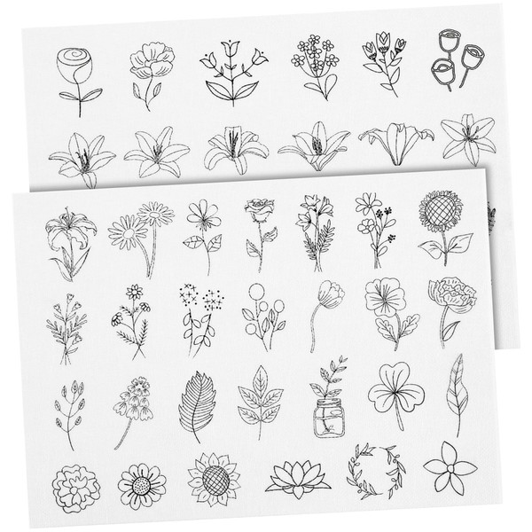 OHPHCALL Iron on Transfer Paper 2 Sheets Water Soluble Embroidery