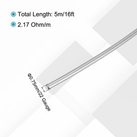 sourcing map 21 Gauge/0.75 mm Nichrome 80 Cr20Ni80 Heating Resistance Wire 16ft High Temperature for Electronic Components Repairing, Black