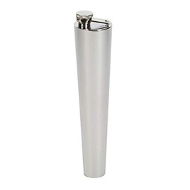 Farm Cottage Brands Stainless Steel 10oz Horse Rider Baton Flask hip flask & free funnel. The cap is on a metal hinge - so can not be dropped or lost when unscrewed