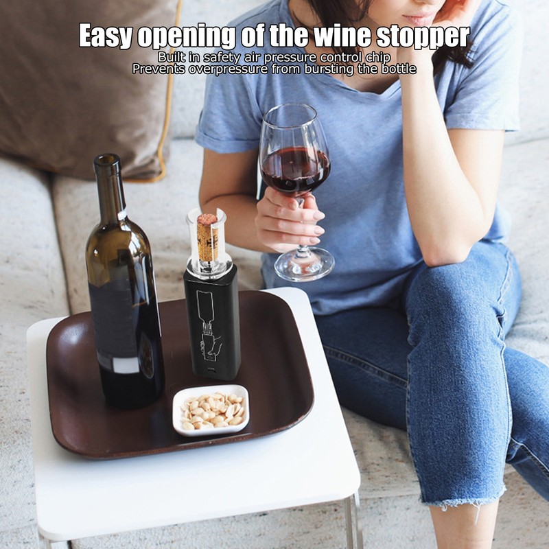Electric Wine Opener Aluminum Alloy USB Charging Automatic Corkscrew Set