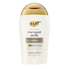 OGX, Acondicionador Reparador de Aceite de Coco, Ingredientes Botánicos, Tamaño de Viaje, 88.7 ml