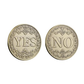 Yes No Challenge Coin Decision Maker Coin,Silver&Gold Coin
