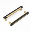 Homdiy 10 Pack Black and Gold Cabinet Pulls 5 Inch