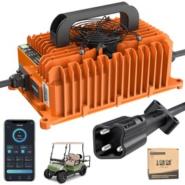 10L0L 15 Amp 48 Volt Golf Cart Charger for Yamaha G29 - Smart Golf Cart Battery Charger, 3 Batteries Types Support, Battery Repair, Automatic Power Recharge, IP67 Waterproof