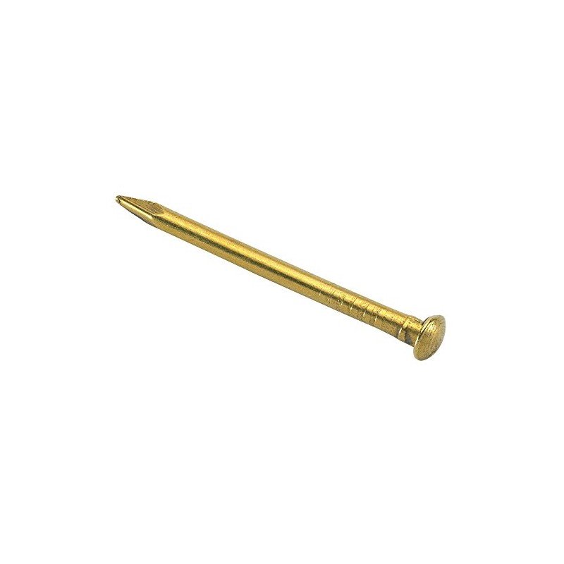 18 ga. x 5/8 in Solid Brass Escutcheon Pins, 100-Pack