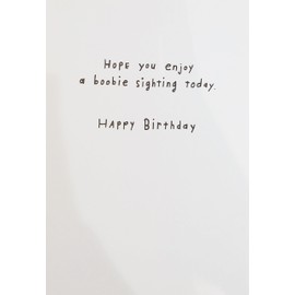 Hope You Enjoy a Boobie Sighting Today - Happy Birthday Funny Humor Greeting Card for Him/Man