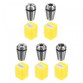 sourcing map 5pcs ER16 Spring Collet Set, 1/8" to 3/8" Chuck for CNC Machine Lathe Milling