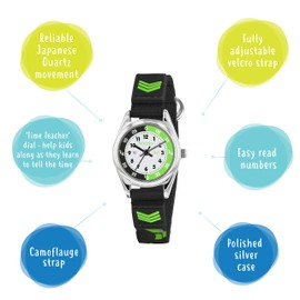 Tikkers Boys Analogue Quartz Watch with Textile Strap TK0154