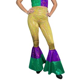 Mardi Gras Bell Bottoms - Holographic - Made in USA (Medium)