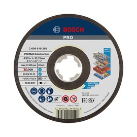 Bosch Professional 1x Straight Cutting Disc (for MultiMaterial, X-LOCK, Diameter 115 mm, Bore Diameter: 22.23 mm, Thickness: 1 mm)