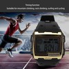 Digital Sports Watch Large Dial Night Light Waterproof Dual Time