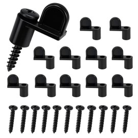 3/8 in Window Screen Clip with Screws, Storm Door Clips for Glass and Screen, Diecast Door Glass Window Screen Retainer Clips for Storm Panels (12 Pack)