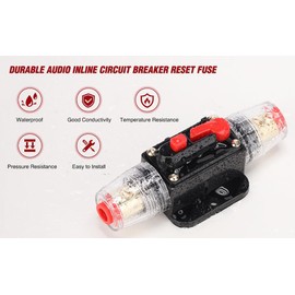 AFOERIT Circuit Breaker 30A Manual Reset - 12V-24V DC for Car Audio Marine Inverter Protection 30A