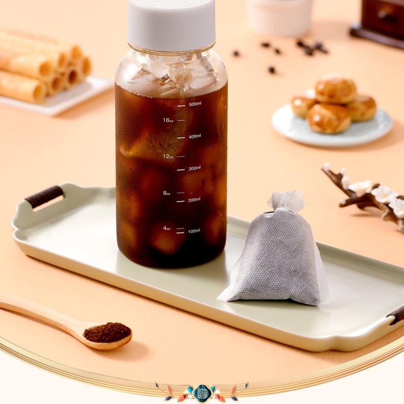 ArrErr 100 Pack Iced Coffee Bags 4x6 inch Disposable No