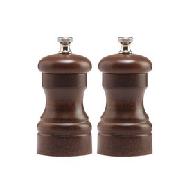 Chef Specialties 4" Capstan Pepper Mill and Salt Mill Set, Walnut