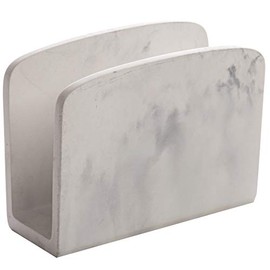 BINO Napkin Holder - Matte Marble Napkin Dispenser for Dinner Table | Black Kitchen Accessory