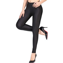 Laeyzuo Women's Fluorescent Colors Leggings Tights Yoga Sports Leggings Pants (Black, Medium)